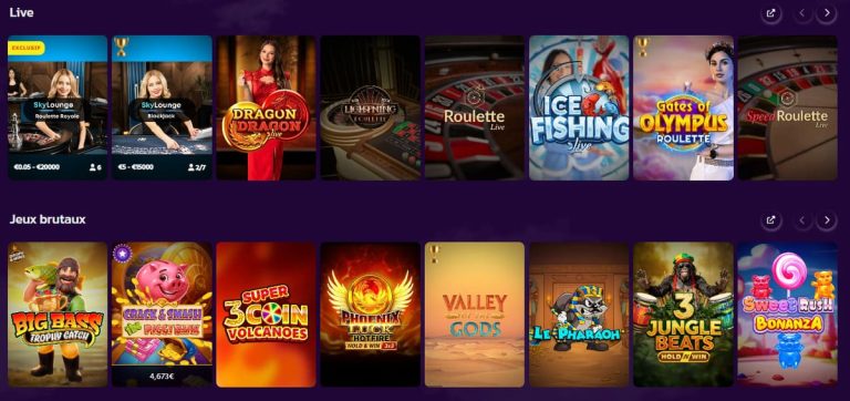 Brutal Casino jeux live